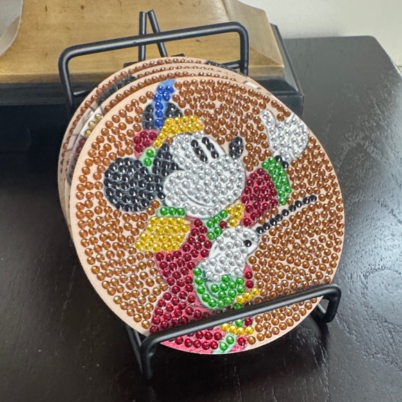 🎨 Handcrafted Whimsical Diamond Art Coasters – Playful Décor | Set of 4 - Picture 6 of 6